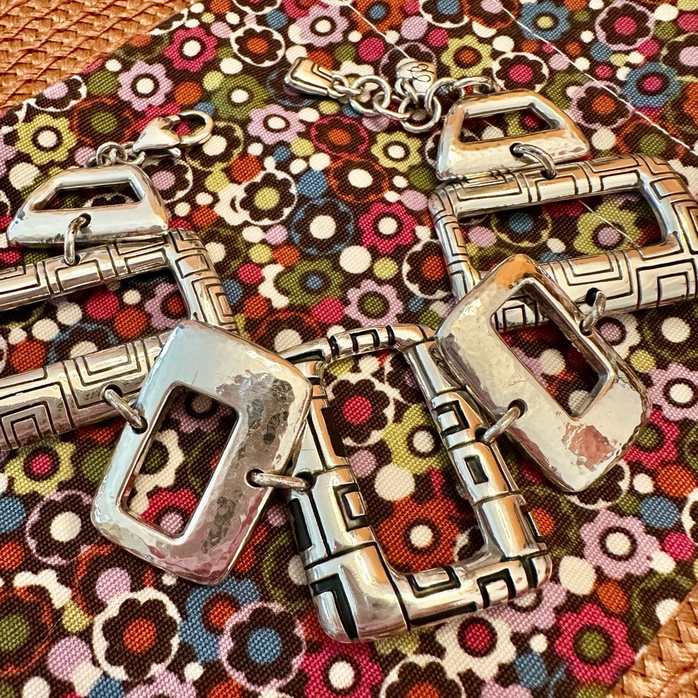 Brighton Geometric Silver Statement Bracelet - image 2